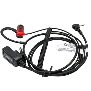 Auricular retráctil con gancho para la oreja ETMY ET-ERCA19J PTT T82/T80 para deportes al aire libre, walkie-talkie, auricular de un solo pin, rojo, 91m, para hombro - Product Image 1