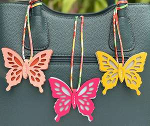 Llavero de Cuero con Mariposa Colorida y Creativa, Moda 2025, Colgante de Animal con Cuerda de Algodón para Bolso - Product Image 4