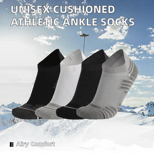 Calcetines Deportivos Unisex Personalizados, 100% Algodón, Acolchados, Tobilleros, para Correr en Verano, con Patrón de Letras Tejidas - Product Image 2