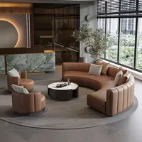 Sofa ruang tamu Premium Leders ofa Set mit kreisförmigem Design, ideal für Meetings und Versammlungen. Vielseitiges Wohnzimmer Sofa