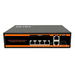 BTON 100M 4 port poe switch Networking extend 250m high power 78W