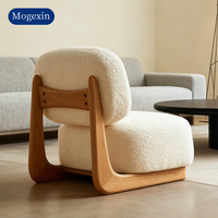 Canapé en bois au design nordique moderne, chaise de sol en tissu avec dossier simple pour salon et chambre à coucher