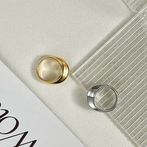 18K Vergulde Roestvrij Stalen Sieraden Metalen Onregelmatige Glossy Effen Vinger Accessoires Ringen R214131 - Product Image 3