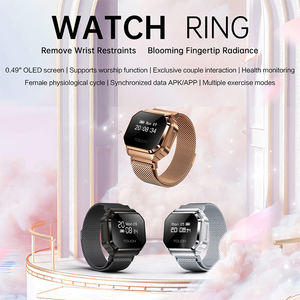 Montre à anneau B7 pour couple, interaction, moniteur de fréquence cardiaque, moniteur de santé, bracelet de sport 5ATM, tracker d'activité physique, anneau intelligent pour hommes et femmes - Product Image 2