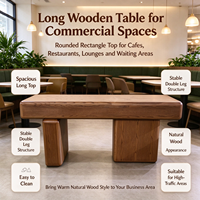 Table de présentation longue en bois massif pour hall d'entrée, comptoir d'exposition d'échantillons pour club d'affaires, personnalisation de mobilier de présentation pour toute la surface du magasin