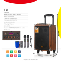 Altavoz Estéreo Inalámbrico Mini Dj de Madera B-Q8 de 8 Pulgadas, 40 W, 7.4 V, con Bajos