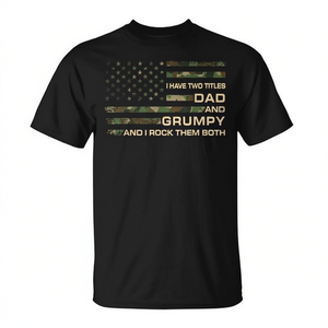 T-shirt Dad And Grumpy, cadeau pour la fête des pères, vêtements décontractés pour hommes - Product Image 2