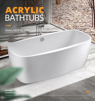 Tube de bain en résine autoportant intérieur unique Baignoire de trempage rectangulaire pour 1 personne Égouttoir portable pour la salle de bain familiale