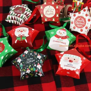 Preço de fábrica Caixas De Presente De Natal Caixa De Doces Star Shape Feliz Natal Embalagem Ano Novo Xmas Decor Gift Bags