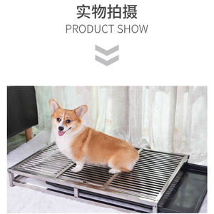 Toilette pour chien en acier inoxydable 202, petite, moyenne et grande taille, aide à l'entraînement des animaux de compagnie, étanche - Product Image 3
