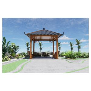 Gazebo Moderno y Sencillo de Aleación de Aluminio con Detalles de Volantes <span class=keywords><strong>en</strong></span> Cobre, Anticorrosión, Tamaño Personalizable para Eventos de Boda - Product Image 4