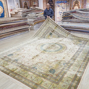 YILONG 9 'x 12' Alfombra de seda real de lujo de gran tamaño Medallón Alfombra grande <span class=keywords><strong>persa</strong></span> de seda - Product Image 2