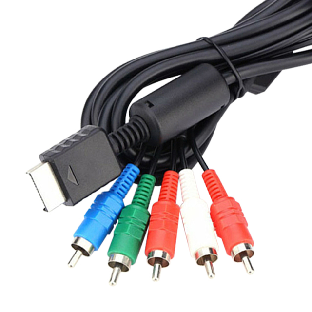 Custom Game Console Audio Video Av Cable 1.8m 6ft Hdtv Component Cord for Playstation 2 3 for Ps3 Ps2 Games Accessories