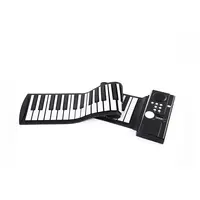 Pequeno Teclado de Piano para a Aprendizagem Musical Instrumentos Musicais Digitais Rolo Mão Piano Roll up com 49 Teclas do Piano de cauda