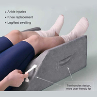Coussin de jambe personnalisé en mousse à mémoire de forme avec rainures en W, housse en velours tricoté, écologique, portable, amovible, lavable, certifié OEKO-TEX