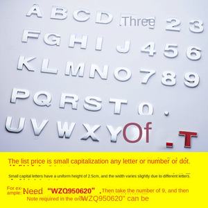 Directo <span class=keywords><strong>del</strong></span> Fabricante: Letras Metálicas de Aleación de Zinc Sólido, Calcomanías 3D para Autos con Letras Inglesas, Emblemas y Números para Autos - Product Image 2