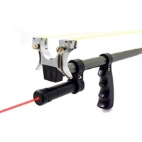 JW-229 Lance-pierre laser puissant, pliable et télescopique, portable pour l'extérieur, avec bandes élastiques à installation rapide