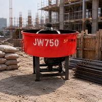 Bétonnière professionnelle à décharge plate 400L - Machine à béton à action forcée robuste pour la production de blocs de béton