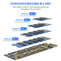 Adaptateur M.2 NVMe SSD EDSFF E1.S en métal 2230-2280 M-Key pour serveur/centre de données, stockage de bureau 128 Gbit/s, échange à chaud, en stock