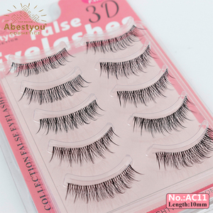Abestyou-pestañas postizas largas y pequeñas, pestañas largas de visón transparente con caja, suave, suave, natural, 5 pares - Product Image 2