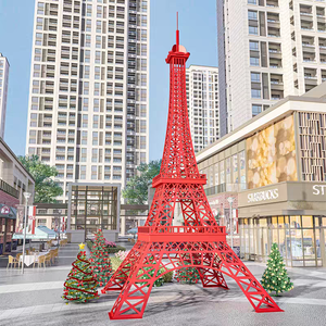 Modello Gigante della Torre <span class=keywords><strong>Eiffel</strong></span> di Parigi in Acciaio Zincato Personalizzato 8m 10m 15m 20m 25m per Decorazioni Commerciali Esterne - Product Image 1