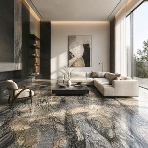 Lastra in Pietra Sinterizzata di Lusso Stile Antico Tea Horse Road 1600x3200mm, Piastrella in Gres Porcellanato Grande Formato per Parete TV e Pavimento di Villa - Product Image 3