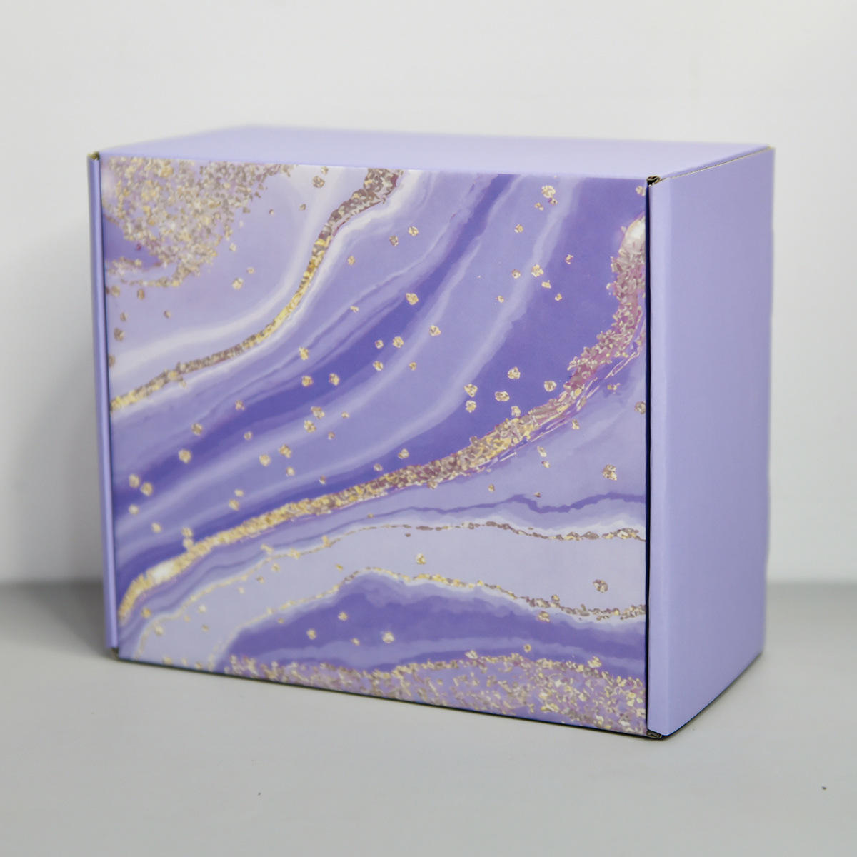 Matte Purple Gilding Marbling Aircraft Box 19*16.5 * 9.5cm