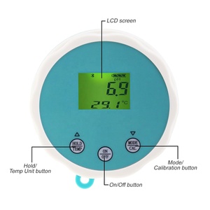Medidor de Agua para Piscina con Bluetooth 6 en 1, Medidor de <span class=keywords><strong>EC</strong></span>/Salinidad/pH/ORP/Temperatura/Cloro, Monitor Inteligente Inalámbrico Flotante para Piscina - Product Image 2