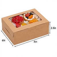 Boîtes en papier personnalisées avec fenêtre, qualité alimentaire, pour emballage de beignets, gâteaux et desserts, idéales pour les cadeaux de fêtes et d'anniversaire (vente en gros)