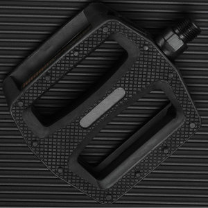 Mountain Bike Ball Bearing Pedals Black <b>Plastic</b> With Reflective <b>Strip</b> For Unisex Adults - Product Image 4