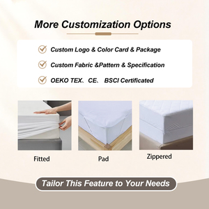 Protège-matelas matelassé en coton imperméable tricoté, motif Mahjong, <span class=keywords><strong>anti</strong></span>-punaises <span class=keywords><strong>de</strong></span> <span class=keywords><strong>lit</strong></span>, fermeture élastique, lavable en machine - <span class=keywords><strong>Meilleure</strong></span> vente - Product Image 4