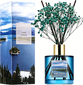Diffuseur de roseaux longue durée pour salon et chambre à coucher, parfum frais de pin, cèdre et eucalyptus avec arôme de musc aquatique - Product Image 1