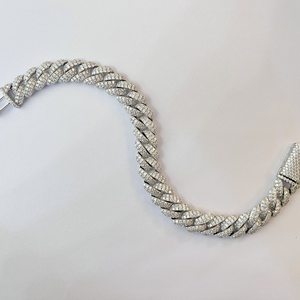 Best Quality Bracelet Moissanite Jewelry 10mm Cuban Link Chain Moissanite Bracelet for <b>Men</b> & Women - Product Image 5