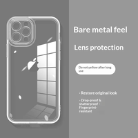 Coques de téléphone portable en silicone liquide transparent HD anti-jaunissement, étanches, antichoc, unies, pour sports, compatibles avec les modèles 14/15/16/16e Pro Max Plus