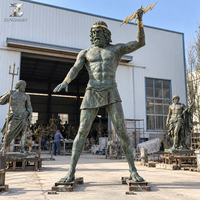 Sculpture de Zeus en bronze grandeur nature, statue de mythologie antique, personnalisée pour hôtel, cour, complexe hôtelier, centre commercial, centre d'art