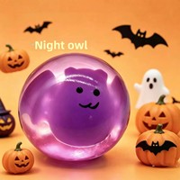 Bestseller transfrontalier : Jouet anti-stress en caoutchouc souple phosphorescent à rebond lent, en forme de tête de citrouille dumpling, pour Halloween