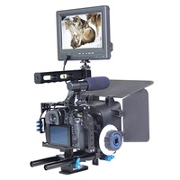 Cage pour caméra YELANGU C500 avec boîte anti-reflet et follow focus pour LUMIX DMC GH4 pour Sony A7S/A7/A7R/A7RII/A7SII