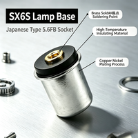 Support de lampe SX6S type japonais 5.6FB, base en cuivre nickelé, isolation haute température, contact en laiton, accessoire d'éclairage