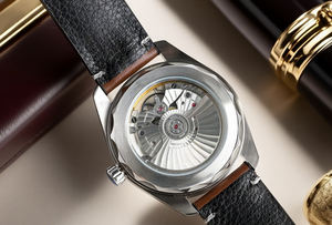 Montre mécanique de haute qualité pour homme prospère, avec boîtier en acier inoxydable de 38 mm et cadran à dégradé central - Product Image 3