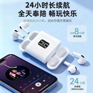 A100 Wireless <b>Bluetooth</b> Earphones In-Ear Semi-InEar Sports Noise Cancelling Led Display Type C Charging - Product Image 5