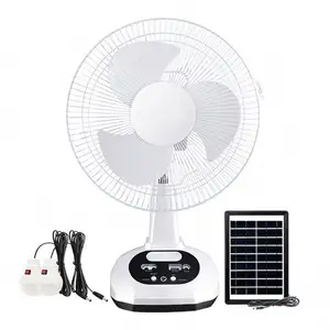 Sıcak satış yeni 12, inç güneş şarj masa elektrikli Fan güç banka fonksiyonu ile taşınabilir ve güneş şarj edilebilir Fan/