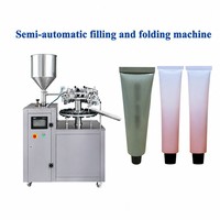 Machine de remplissage et de scellage de tubes semi-automatique à ultrasons pour cosmétiques, dentifrice, graisse, crème, pommade, tubes souples en plastique et aluminium