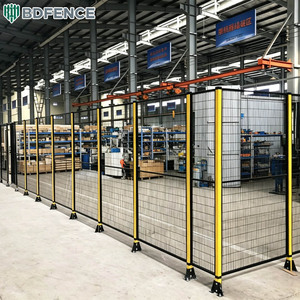 Barrera de seguridad para robots en talleres, malla soldada modular con recubrimiento en polvo, valla de aislamiento adaptable a varios diseños - Product Image 3