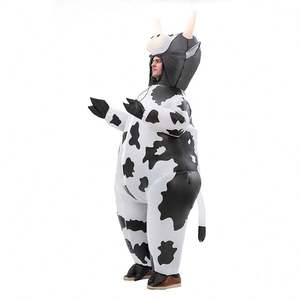 Costume <span class=keywords><strong>gonflable</strong></span> de <span class=keywords><strong>vache</strong></span> unisexe pour adultes Nouveau design Costume géant d'animaux fantaisie pour Halloween Party Funny Cow Cosplay Dress - Product Image 3