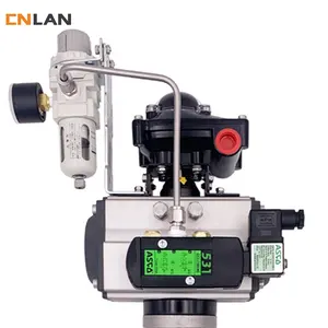 Pneumatic Wafer Butterfly Valve Solenoid Valve Pressure Reducer Pneumatic Limit Switch Soft Seal Valve DN32