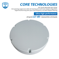 Antenne GNSS anti-brouillage SJAJ-7-B1-3 avec triple-brouilleur 110 dB, double-brouilleur 100 dB, montage sur base 3 bandes