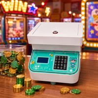 Compteuse de pièces haute vitesse en métal et plastique avec support anglais pour salles de jeux d'arcade, parcs d'attractions, grande trémie, précise