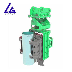 Ligong 25 톤 굴삭기 장착 된 Vibro Hammer 수입 엔진 깊은 기초 및 시트 말뚝을위한 신뢰할 수있는 파일 드라이버 - Product Image 3