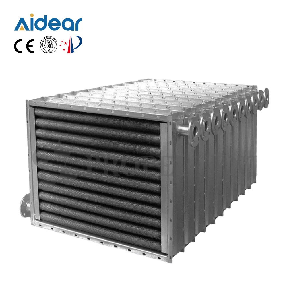 Radiador de aire de acero inoxidable hecho a medida no estándar, intercambiador de calor de aceite de agua caliente, tubo de aleta, intercambiadores de calor para sala de secado