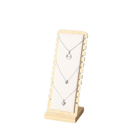 Vente Flash Support d'Exposition Amovible en Bois de Bambou pour Bijoux, Présentoir de Colliers et Chaînes, Conteneur de Bijoux Premium